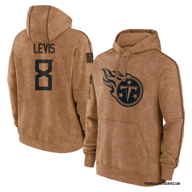 Youth Will Levis Tennessee Titans Brown 2023 Salute To Service Club Pullover Hoodie